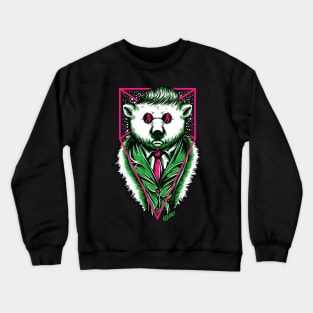 Squad Goals, Bear, Wildlife, snowboarding, snow holiday Crewneck Sweatshirt